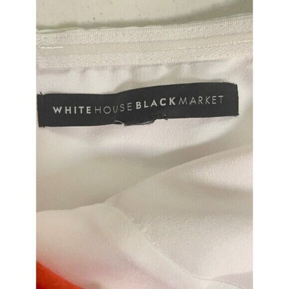 White House Black Market Watercolor Print Halter Dress 12 14 - Picture 7 of 7